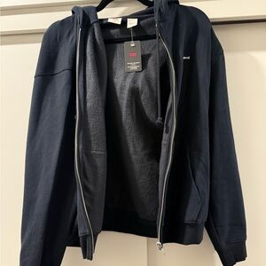 Levi's Dark Hoodie with Zip Closure